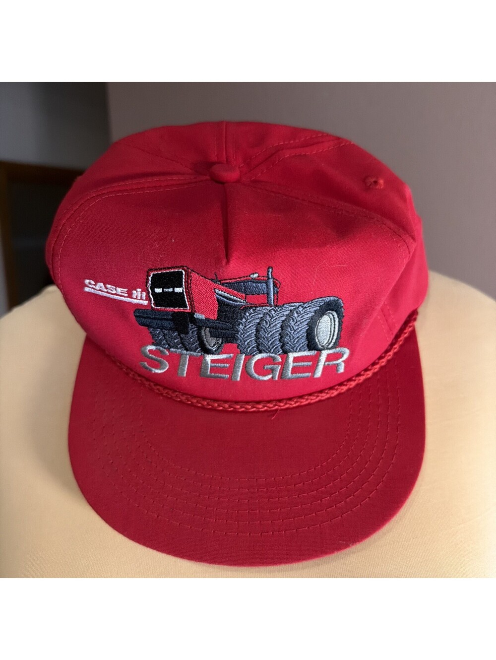 VTG 90s Steiger Solid Farmer Hat K Products Brand Cap USA